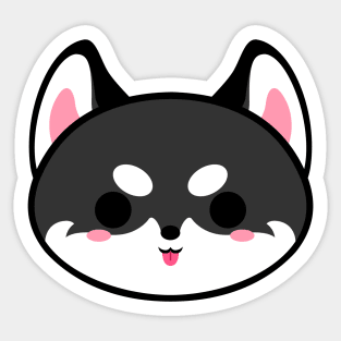 Cute Black Alaskan Malamute Sticker